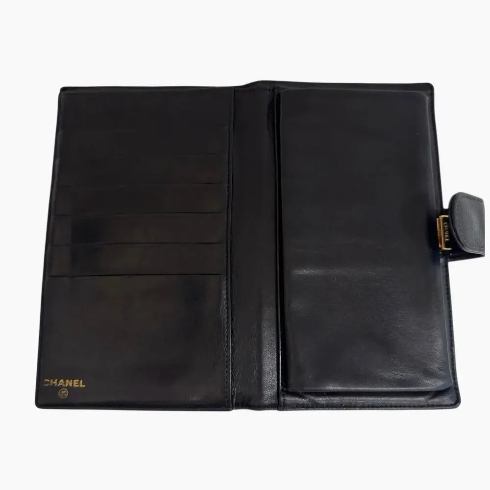 CHANEL Black Cavier CC Leather Long Wallet - Picture 10 of 10
